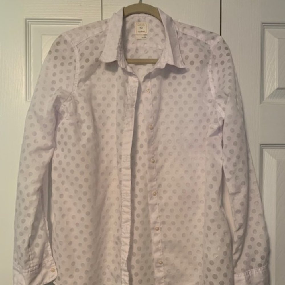 Gap sheer polka dot blouse